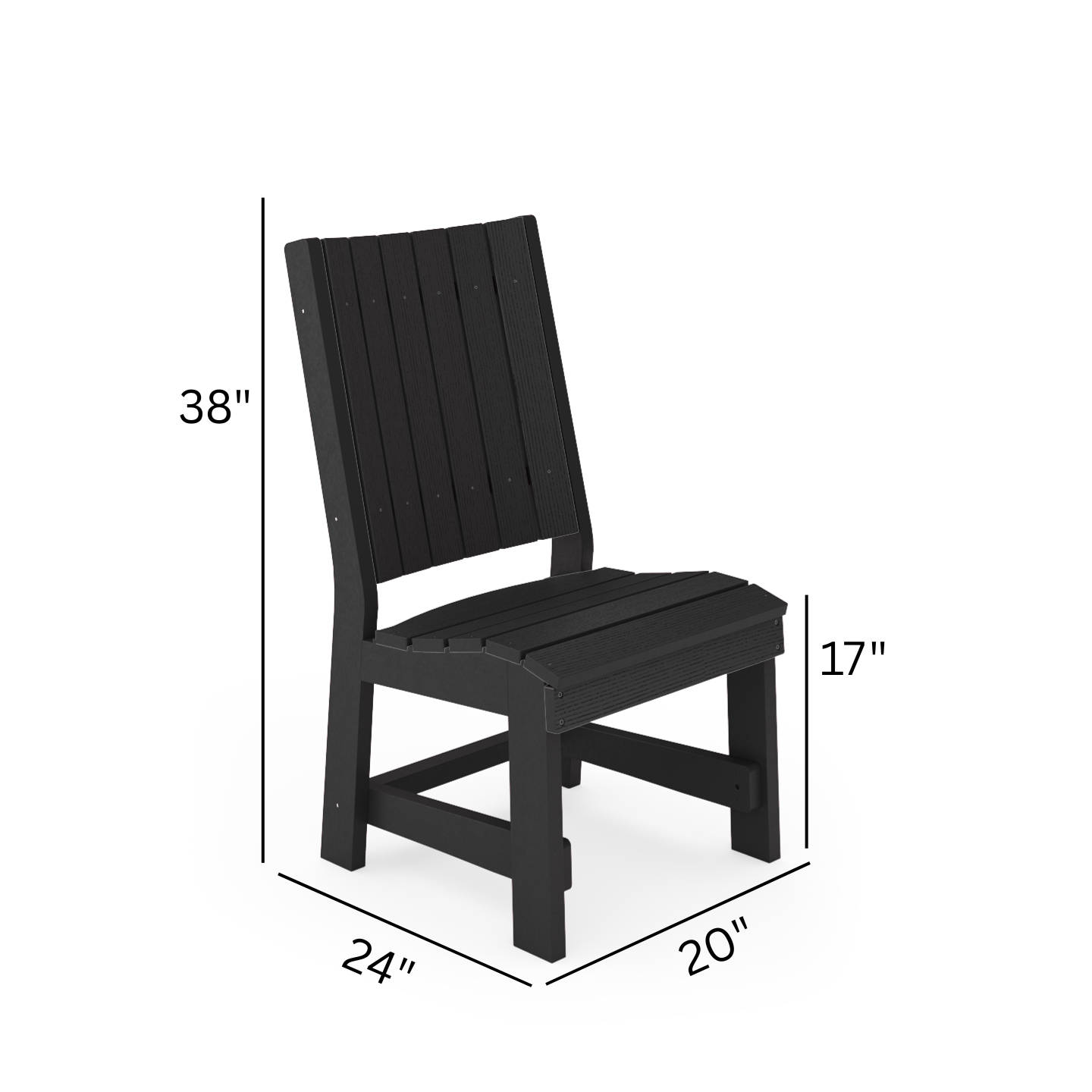 Sopoly Callaway Recycled Plastic Armless Dining Chair (DINING HEIGHT) - LEAD TIME TO SHIP 5 BUSINESS DAYS OR LESS