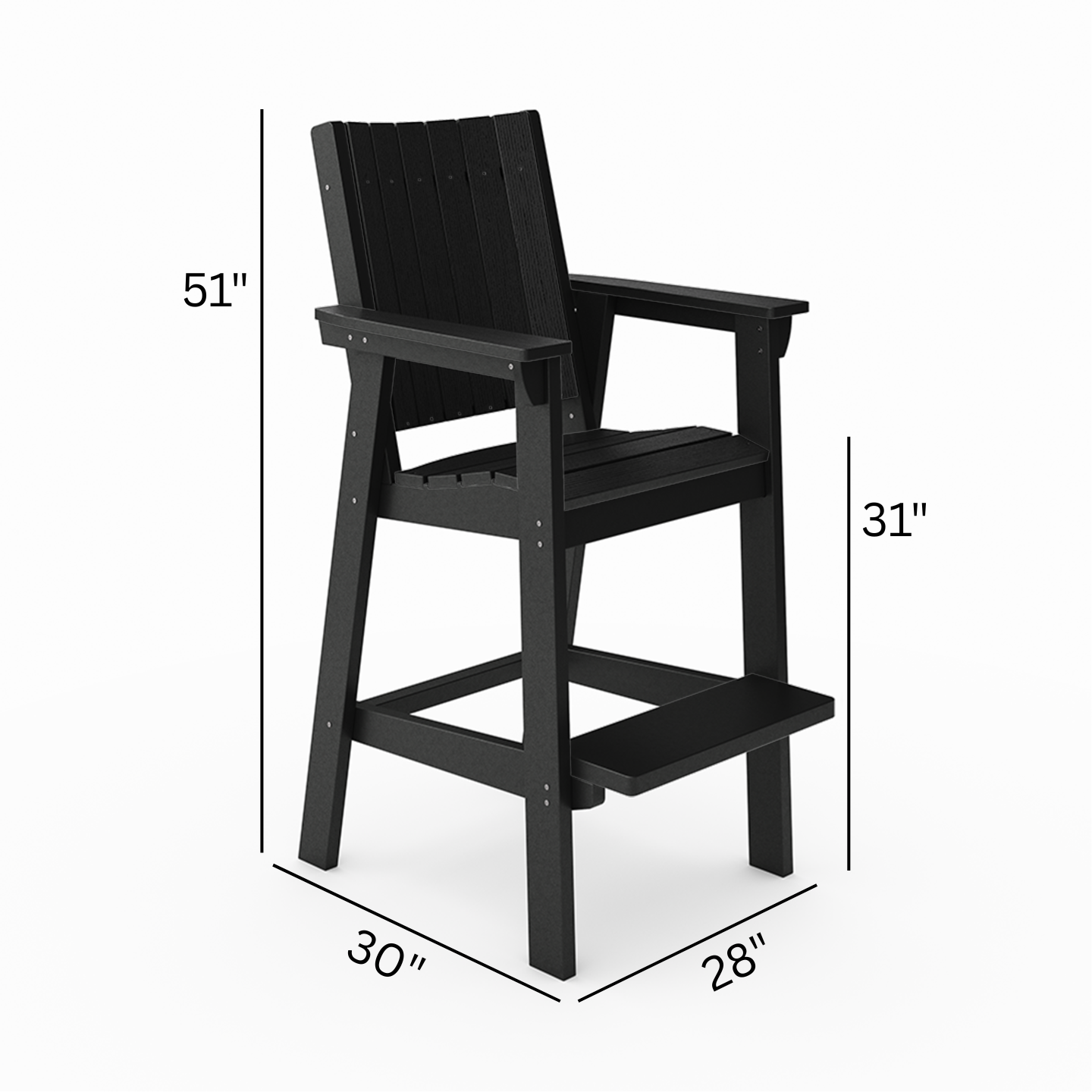 Sopoly Callaway Recycled Plastic Bar Chair (BAR HEIGHT) - LEAD TIME TO SHIP 5 BUSINESS DAYS OR LESS