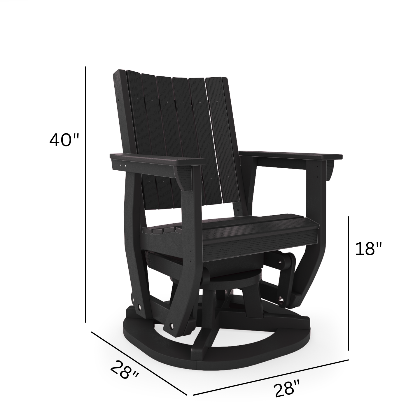 Sopoly Callaway Recycled Plastic Swivel Glider - LEAD TIME TO SHIP 5 BUSINESS DAYS OR LESS