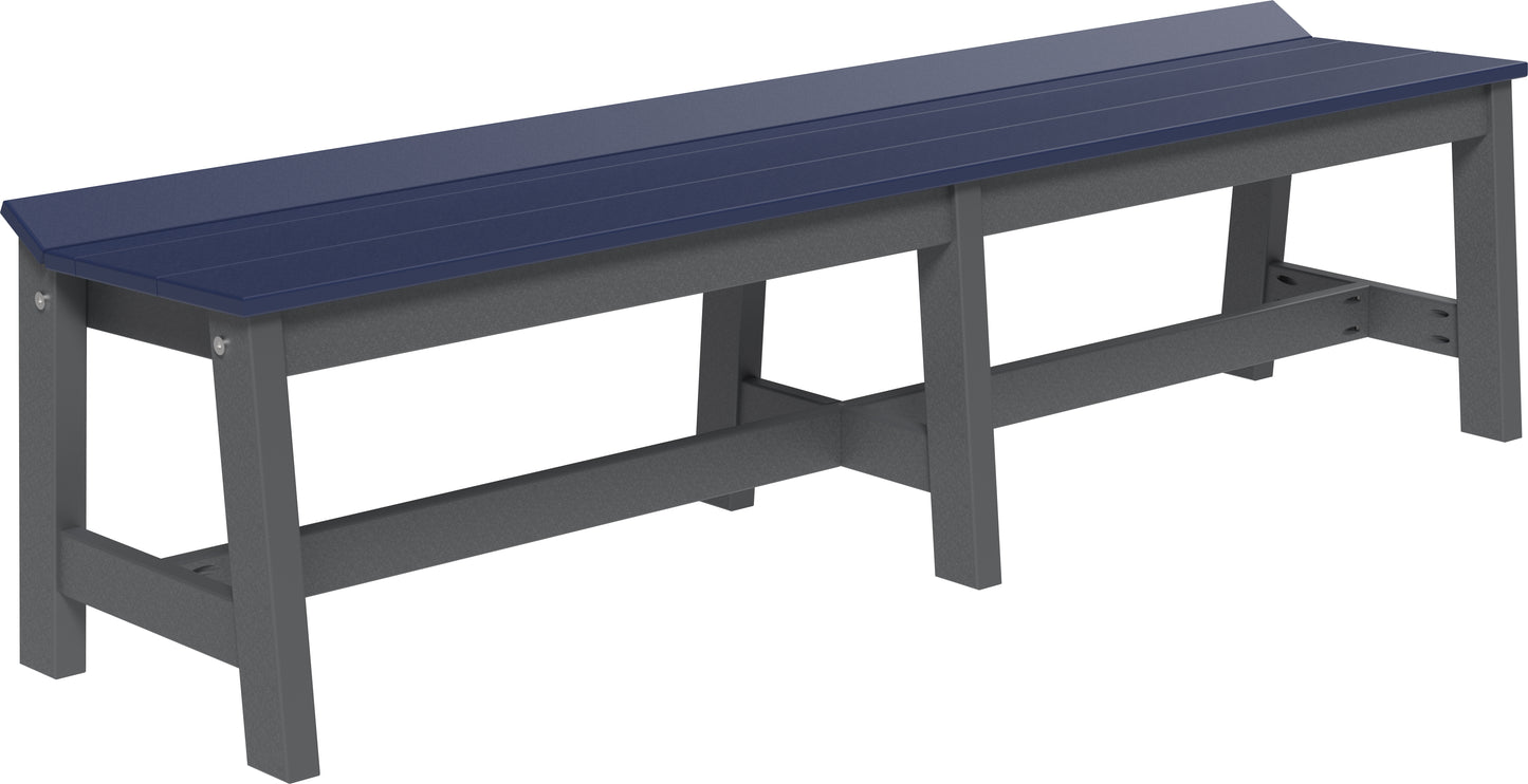 LuxCraft Recycled Plastic 72" Café Dining Bench (DINING HEIGHT) - LEAD TIME TO SHIP 3 TO 4 WEEKS
