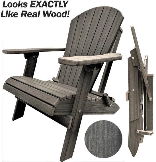 Patio Surplus® Recycled Plastic King Size Folding Adirondack Chair (LIFETIME WARRANTY) - LEAD TIME TO SHIP 2 TO 3 BUSINESS DAYS