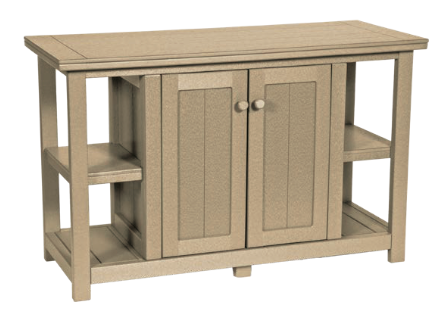 Leisure Lawns Amish Made Recycled Plastic TV Console Model #820B (Bar Height) - LEAD TIME TO SHIP 6 WEEKS OR LESS