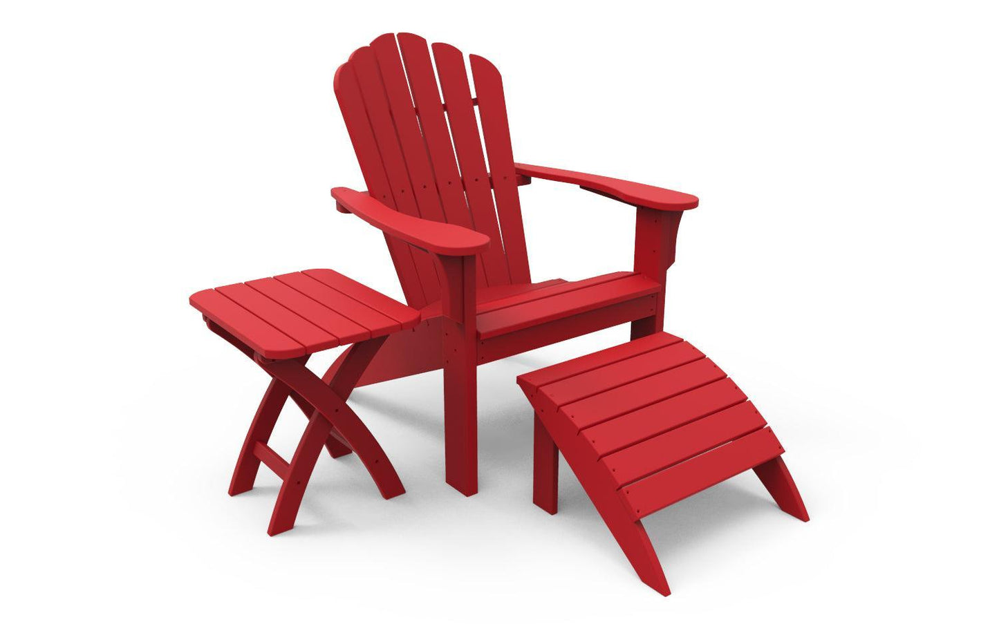 Seaside Casual Recycled Plastic Coastline Harbor View Foot Stool - LEAD TIME TO SHIP 2 TO 4 WEEKS