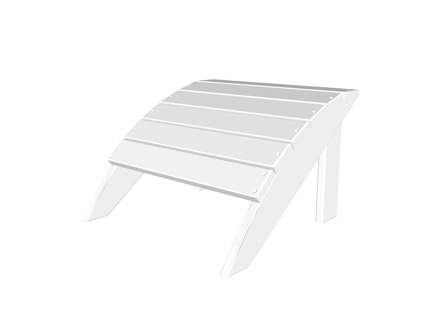 Seaside Casual Recycled Plastic Coastline Harbor View Foot Stool - LEAD TIME TO SHIP 2 TO 4 WEEKS