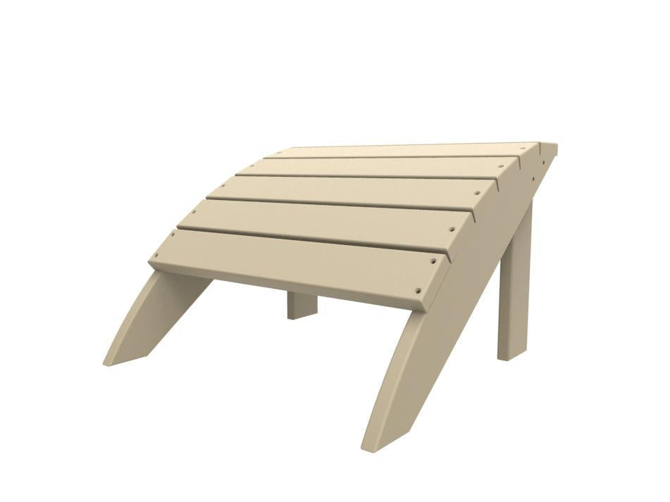 Seaside Casual Recycled Plastic Coastline Harbor View Foot Stool - LEAD TIME TO SHIP 2 TO 4 WEEKS