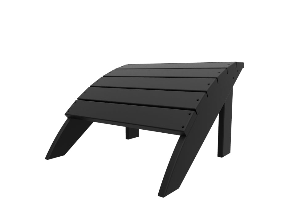 Seaside Casual Recycled Plastic Coastline Harbor View Foot Stool - LEAD TIME TO SHIP 2 TO 4 WEEKS