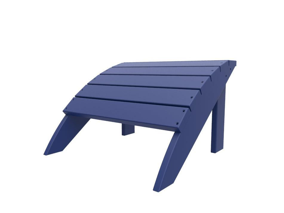 Seaside Casual Recycled Plastic Coastline Harbor View Foot Stool - LEAD TIME TO SHIP 2 TO 4 WEEKS