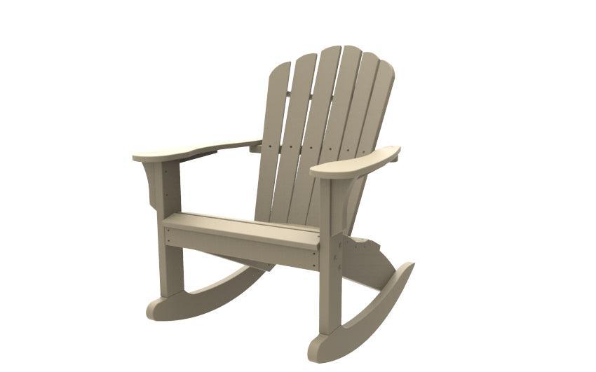 Seaside Casual Recycled Plastic Coastline Harbor View Rocking Chair - LEAD TIME TO SHIP 2 TO 4 WEEKS