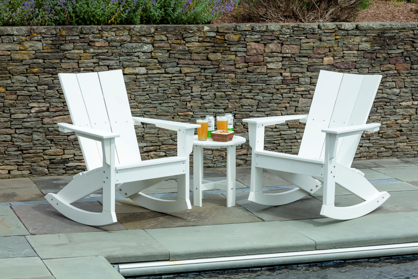 Seaside Casual Recycled Plastic Coastline Monterey Adirondack Rocking Chair - LEAD TIME TO SHIP 2 TO 4 WEEKS