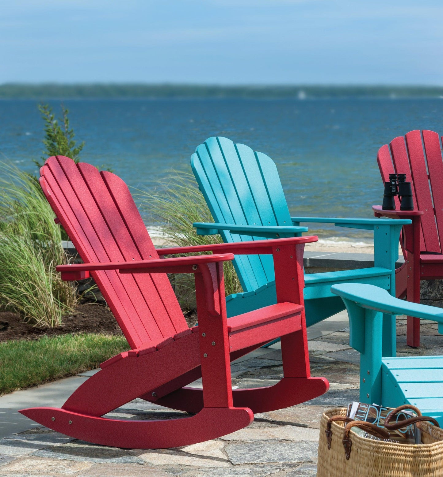 Seaside Casual Recycled Plastic Coastline Harbor View Rocking Chair - LEAD TIME TO SHIP 2 TO 4 WEEKS
