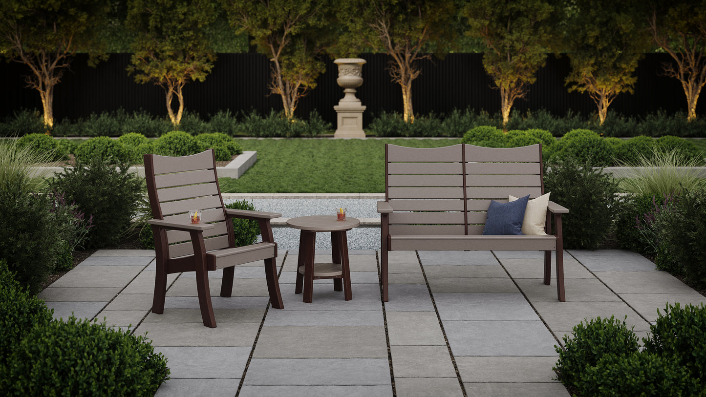 LuxCraft Recycled Plastic 2' Contour Bench - LEAD TIME TO SHIP 7 BUSINESS DAYS OR LESS