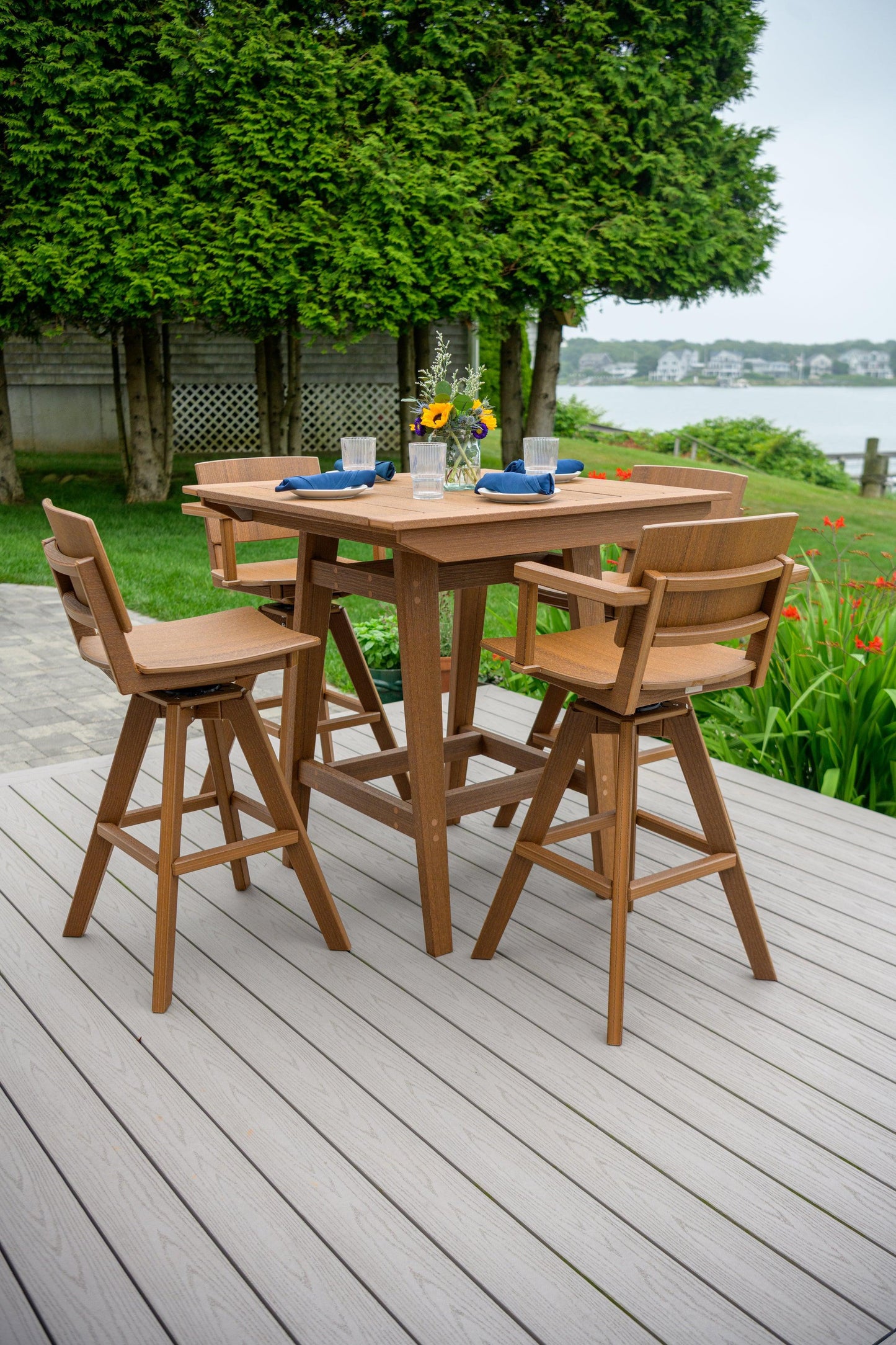 Seaside Casual Recycled Plastic MAD Bar Table 40" x 40" (BAR HEIGHT) - LEAD TIME TO SHIP 2 TO 4 WEEKS