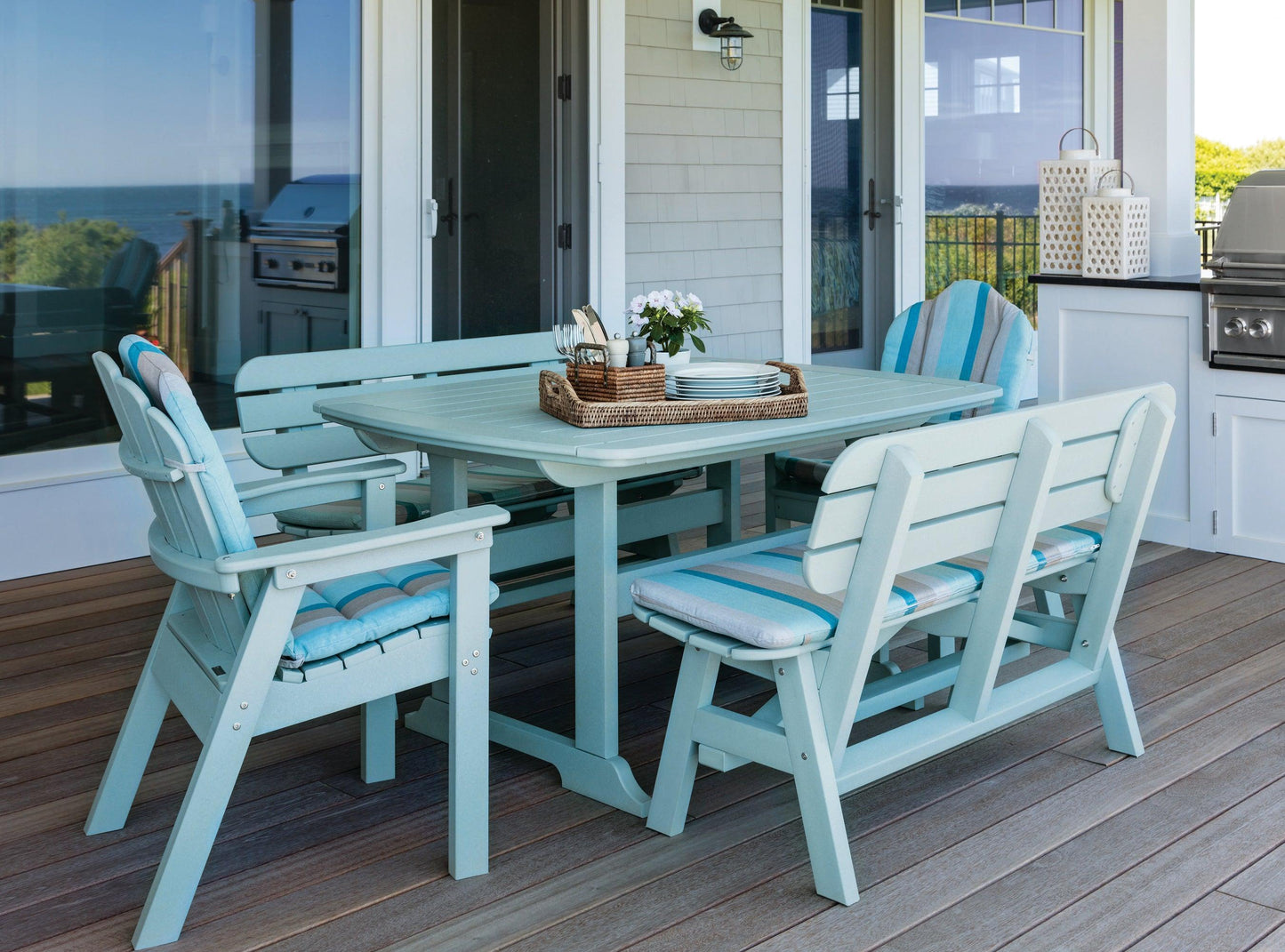 Seaside Casual Recycled Plastic Adirondack Classic Dining Chair - LEAD TIME TO SHIP 2 TO 4 WEEKS