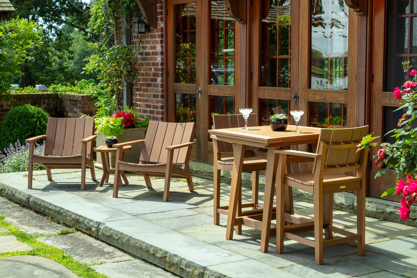 Seaside Casual Recycled Plastic MAD Bar Arm Chair (BAR HEIGHT) - LEAD TIME TO SHIP 2 TO 4 WEEKS