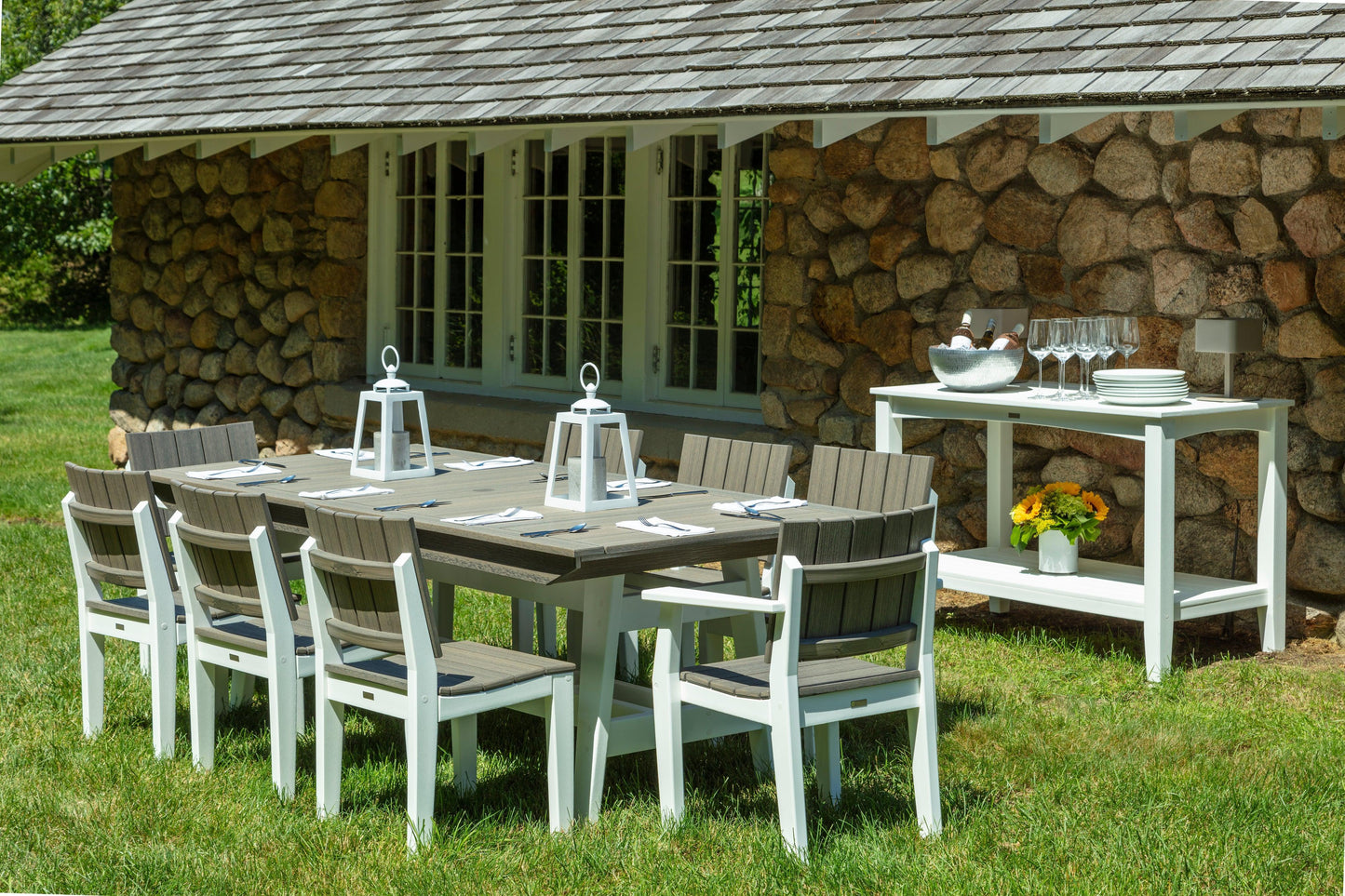 Seaside Casual Recycled Plastic MAD Dining Table 40" x 85" - LEAD TIME TO SHIP 4 TO 6 WEEKS