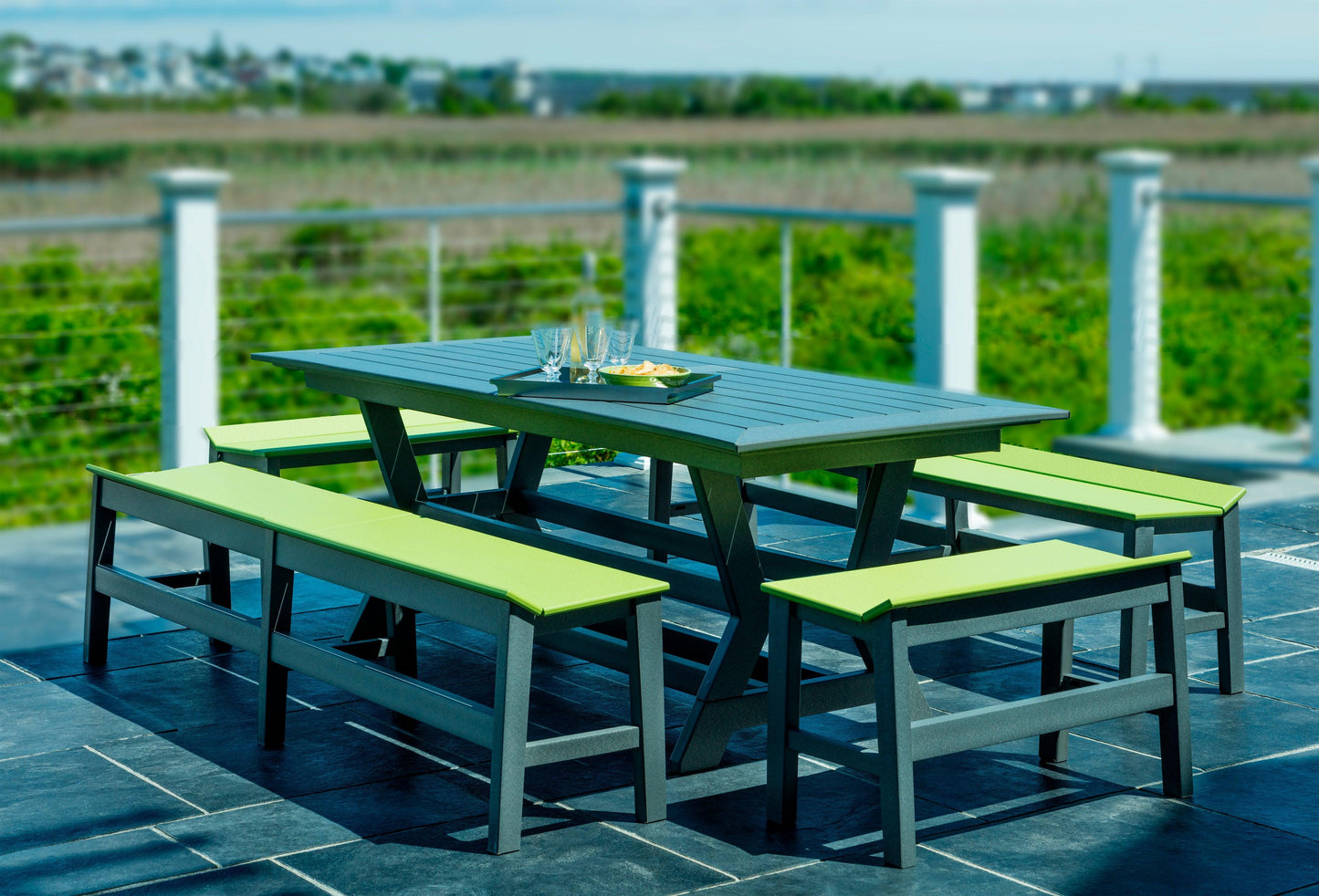 Seaside Casual Recycled Plastic SYM Dining Table 36" x 80" - LEAD TIME TO SHIP 4 TO 6 WEEKS