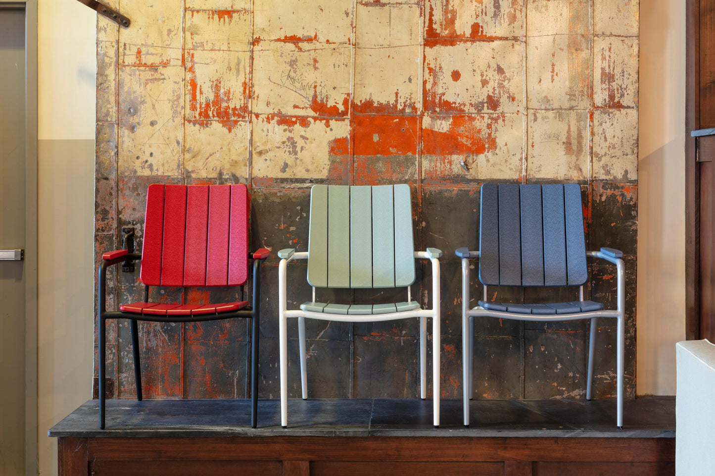 Seaside Casual Recycled Plastic HIP Stackable Dining Arm Chair - LEAD TIME TO SHIP 2 TO 4 WEEKS