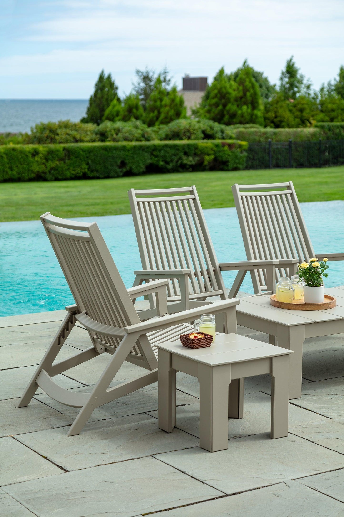 Seaside Casual Recycled Plastic Sur Side Table - LEAD TIME TO SHIP 2 TO 4 WEEKS