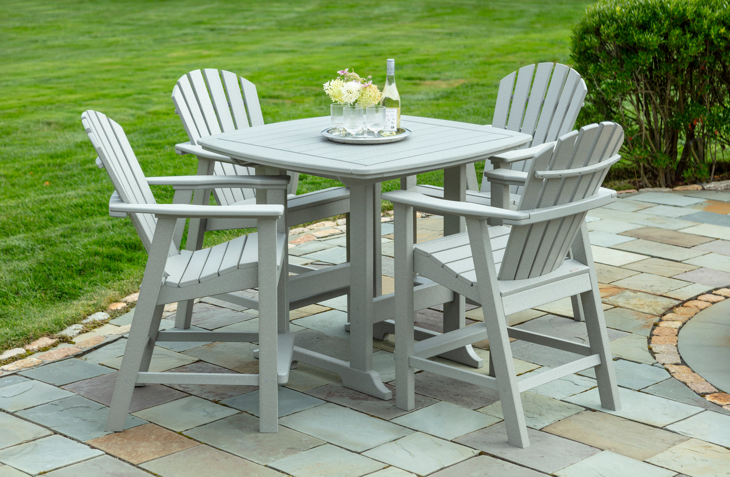 Seaside Casual Recycled Plastic Adirondack Shellback Balcony Chair (COUNTER HEIGHT) - LEAD TIME TO SHIP 4 TO 6 WEEKS