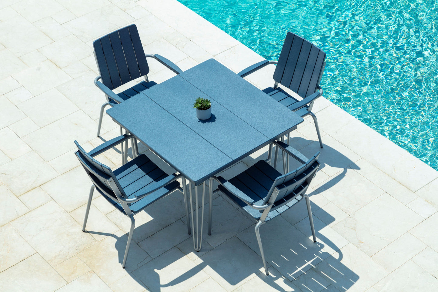 Seaside Casual Recycled Plastic HIP Square Dining Table - LEAD TIME TO SHIP 2 TO 4 WEEKS