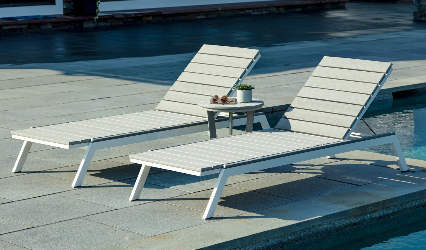 Seaside Casual Recycled Plastic MAD Chaise Slatted- LEAD TIME TO SHIP 2 TO 4 WEEKS