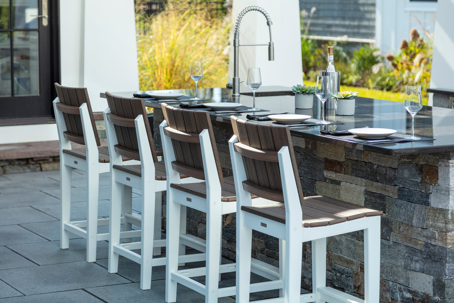 Seaside Casual Recycled Plastic MAD Balcony Side Chair (BAR HEIGHT) - LEAD TIME TO SHIP 2 TO 4 WEEKS