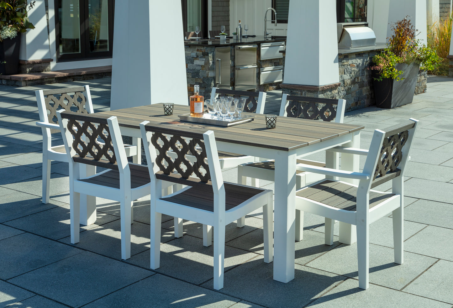 Seaside Casual Recycled Plastic Greenwich Dining Table 35" x 70" - LEAD TIME TO SHIP 2 TO 4 WEEKS