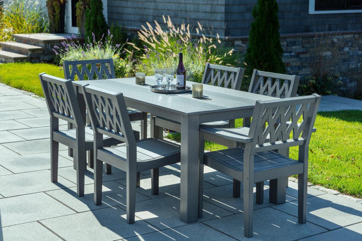 Seaside Casual Recycled Plastic Greenwich Dining Arm Chair Diamond - LEAD TIME TO SHIP 2 TO 4 WEEKS