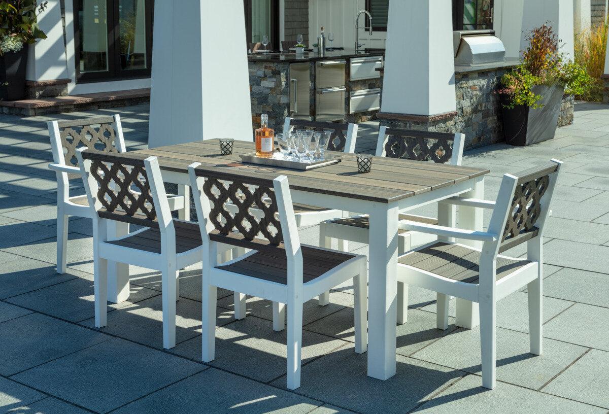 Seaside Casual Recycled Plastic Greenwich Dining Arm Chair Provencal - LEAD TIME TO SHIP 2 TO 4 WEEKS
