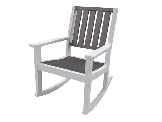 Seaside Casual Recycled Plastic Greenwich Rocking Chair Slatted - LEAD TIME TO SHIP 2 TO 4 WEEKS