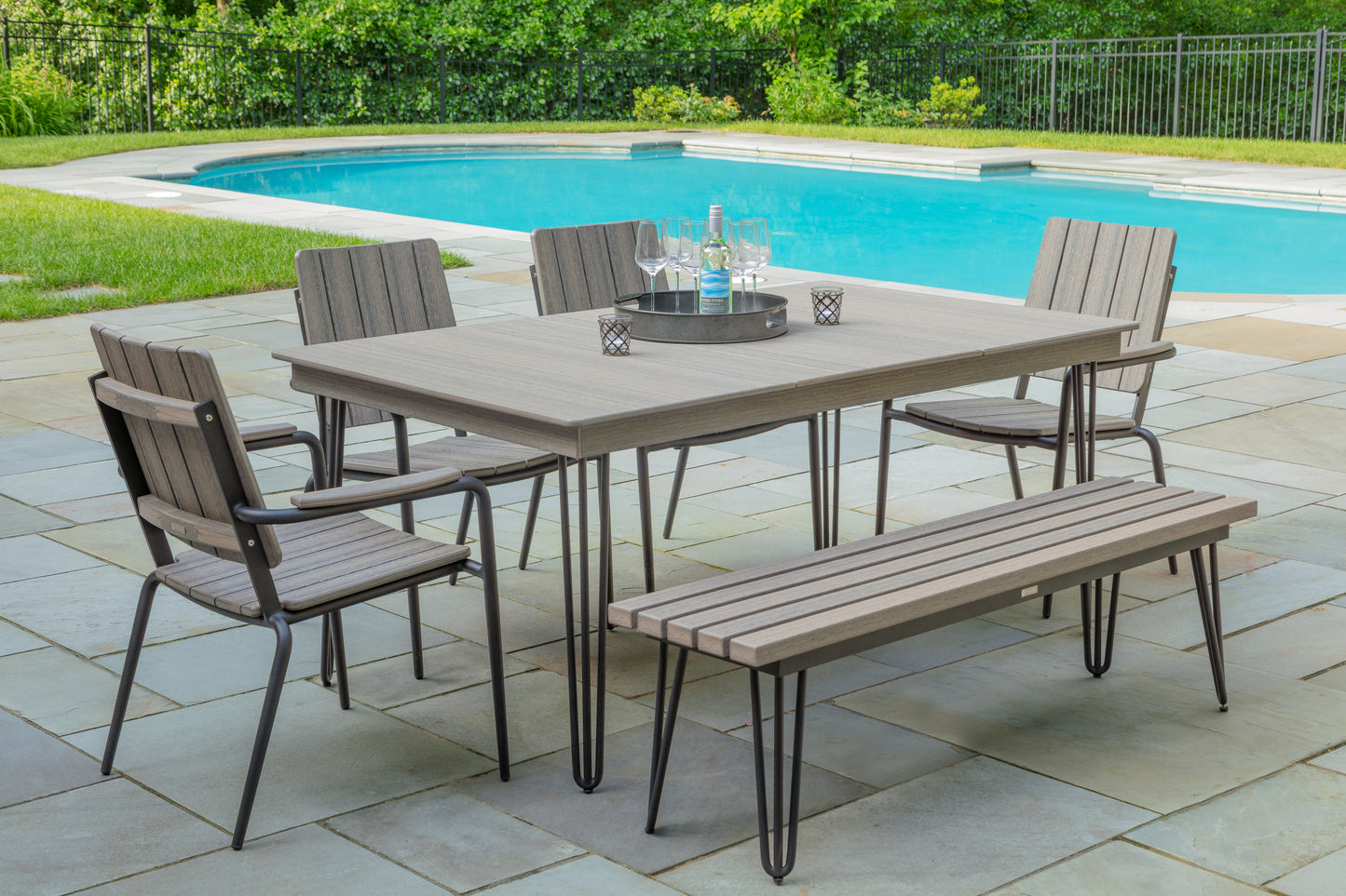 Seaside Casual Recycled Plastic HIP Long Dining Table - LEAD TIME TO SHIP 2 TO 4 WEEKS