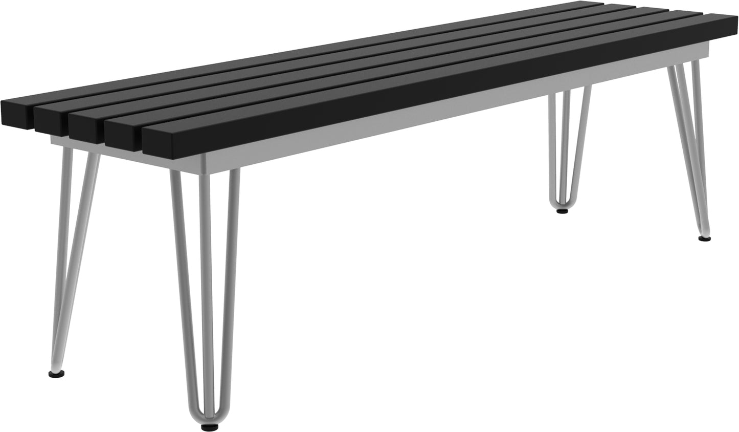 Seaside Casual Recycled Plastic HIP Hairpin Bench - LEAD TIME TO SHIP 2 TO 4 WEEKS
