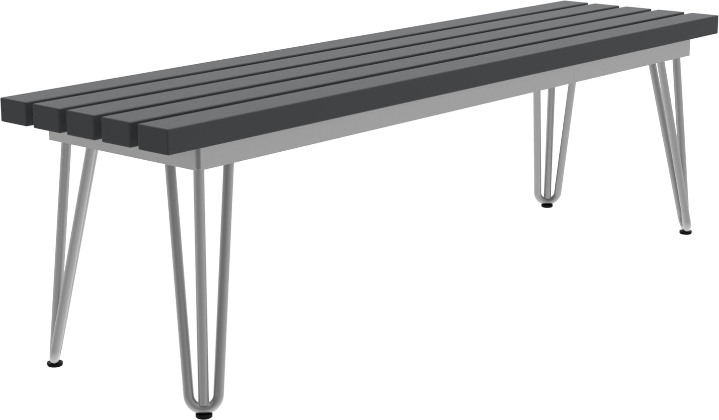 Seaside Casual Recycled Plastic HIP Hairpin Bench - LEAD TIME TO SHIP 2 TO 4 WEEKS