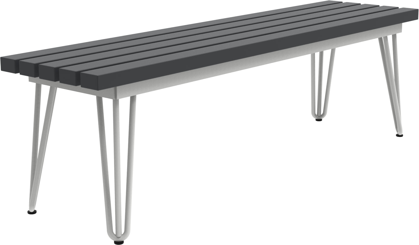 Seaside Casual Recycled Plastic HIP Hairpin Bench - LEAD TIME TO SHIP 2 TO 4 WEEKS