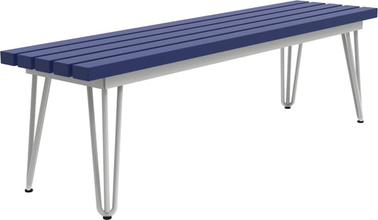 Seaside Casual Recycled Plastic HIP Hairpin Bench - LEAD TIME TO SHIP 2 TO 4 WEEKS