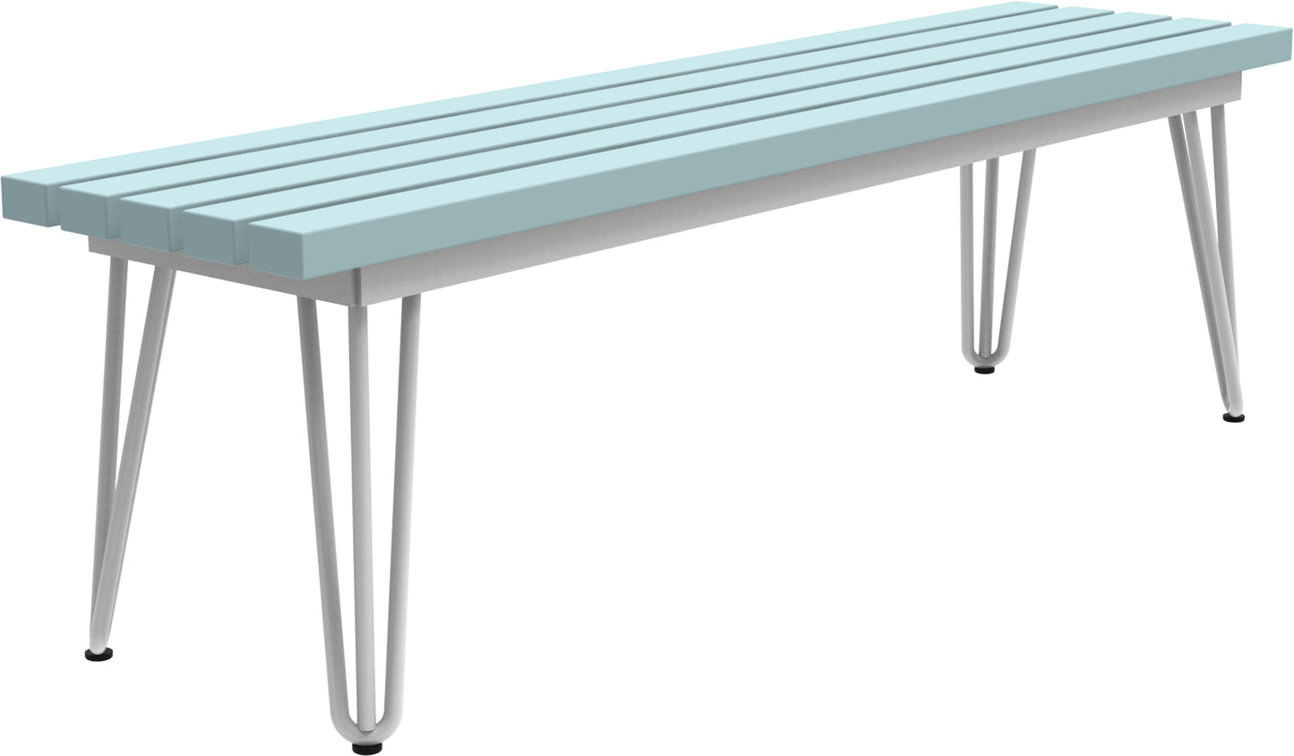Seaside Casual Recycled Plastic HIP Hairpin Bench - LEAD TIME TO SHIP 2 TO 4 WEEKS