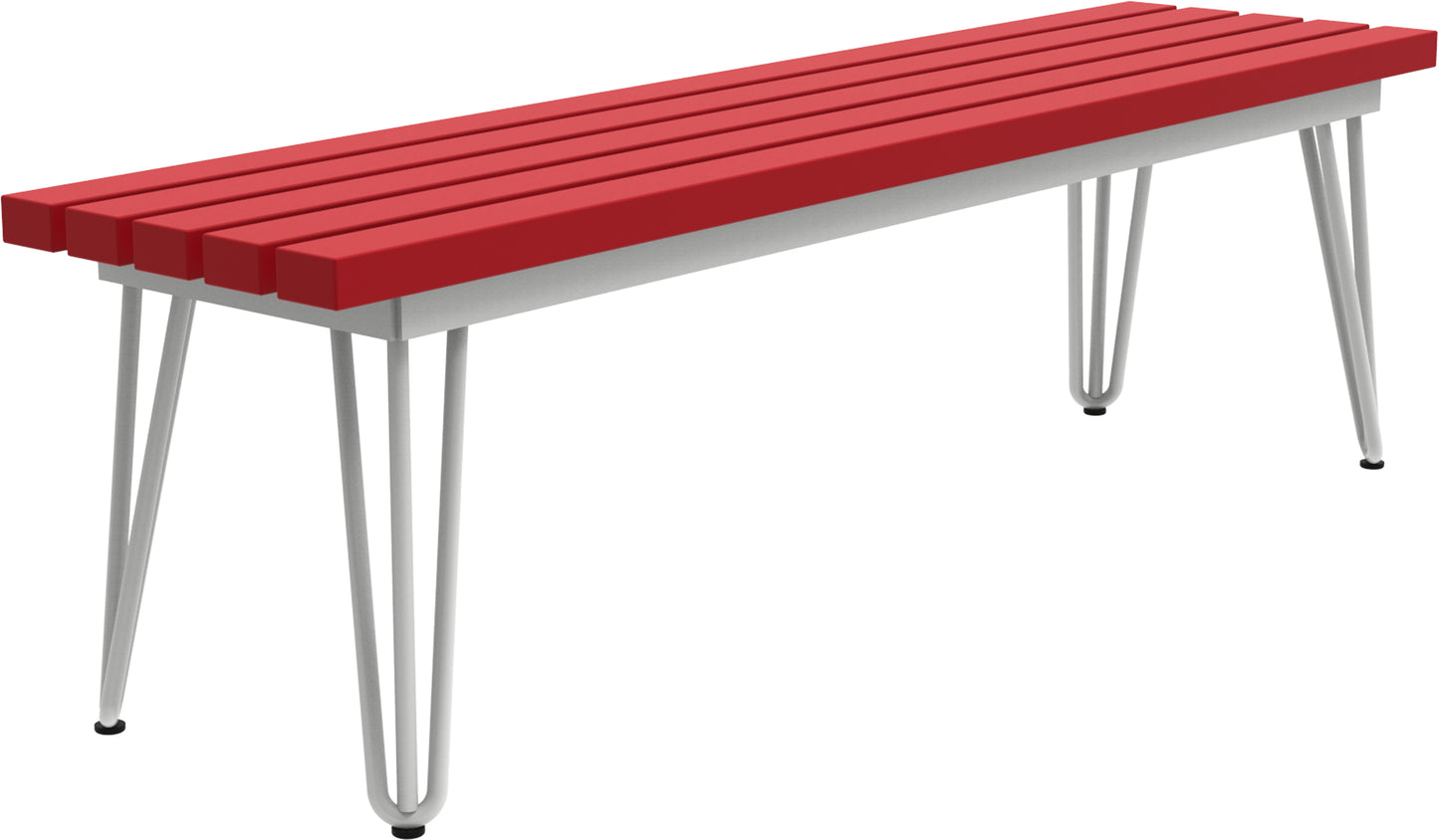 Seaside Casual Recycled Plastic HIP Hairpin Bench - LEAD TIME TO SHIP 2 TO 4 WEEKS