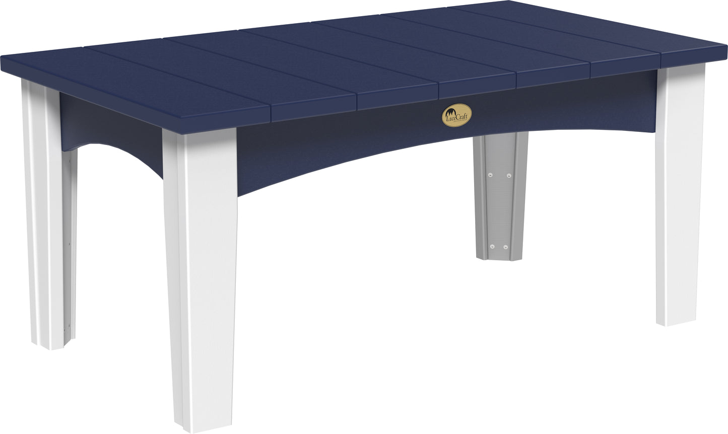 LuxCraft Recycled Plastic Island Coffee Table - LEAD TIME TO SHIP 3 TO 4 WEEKS