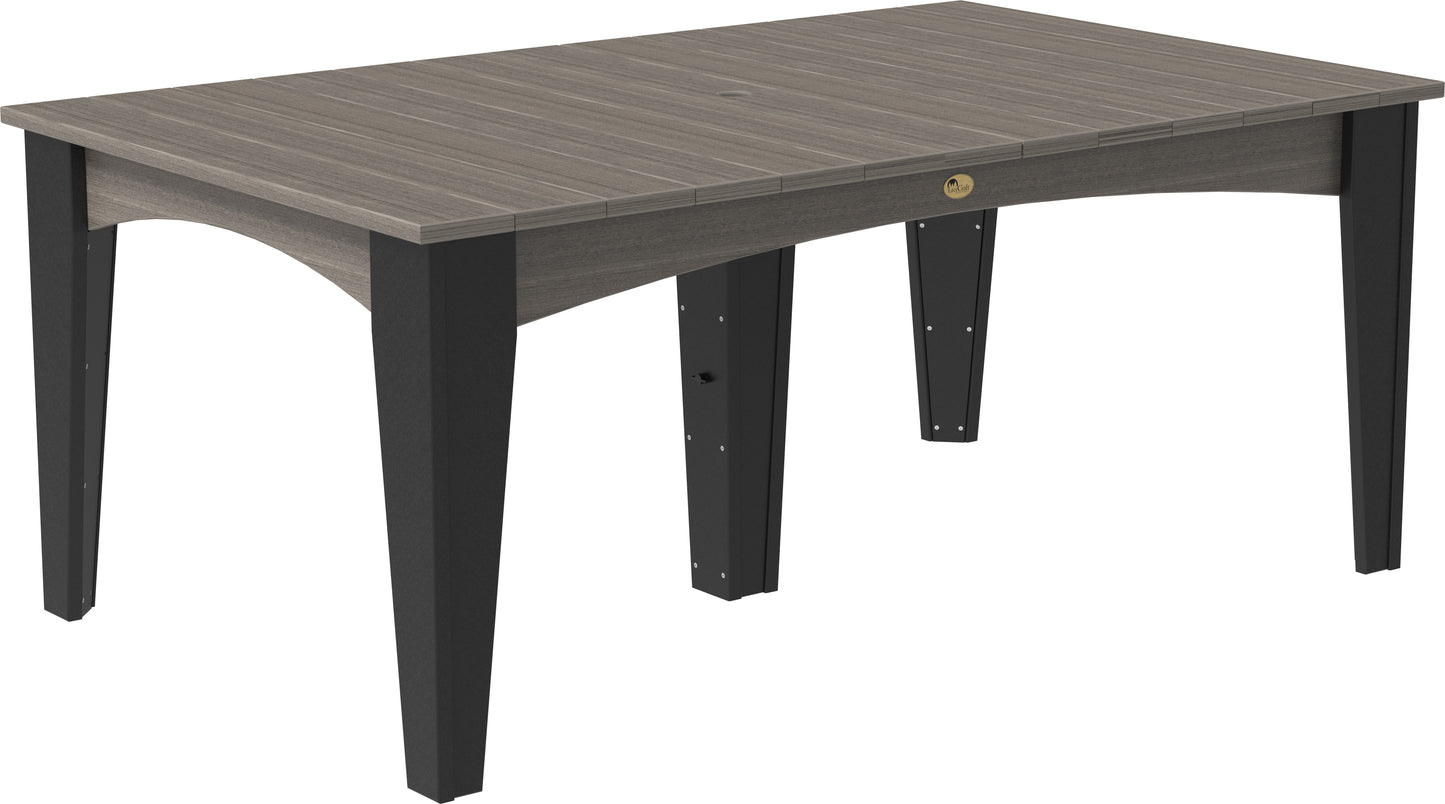 LuxCraft Recycled Plastic 44" x 72" Rectangular Island 7 pc Dining Height Table Set - LEAD TIME TO SHIP 3 TO 4 WEEKS
