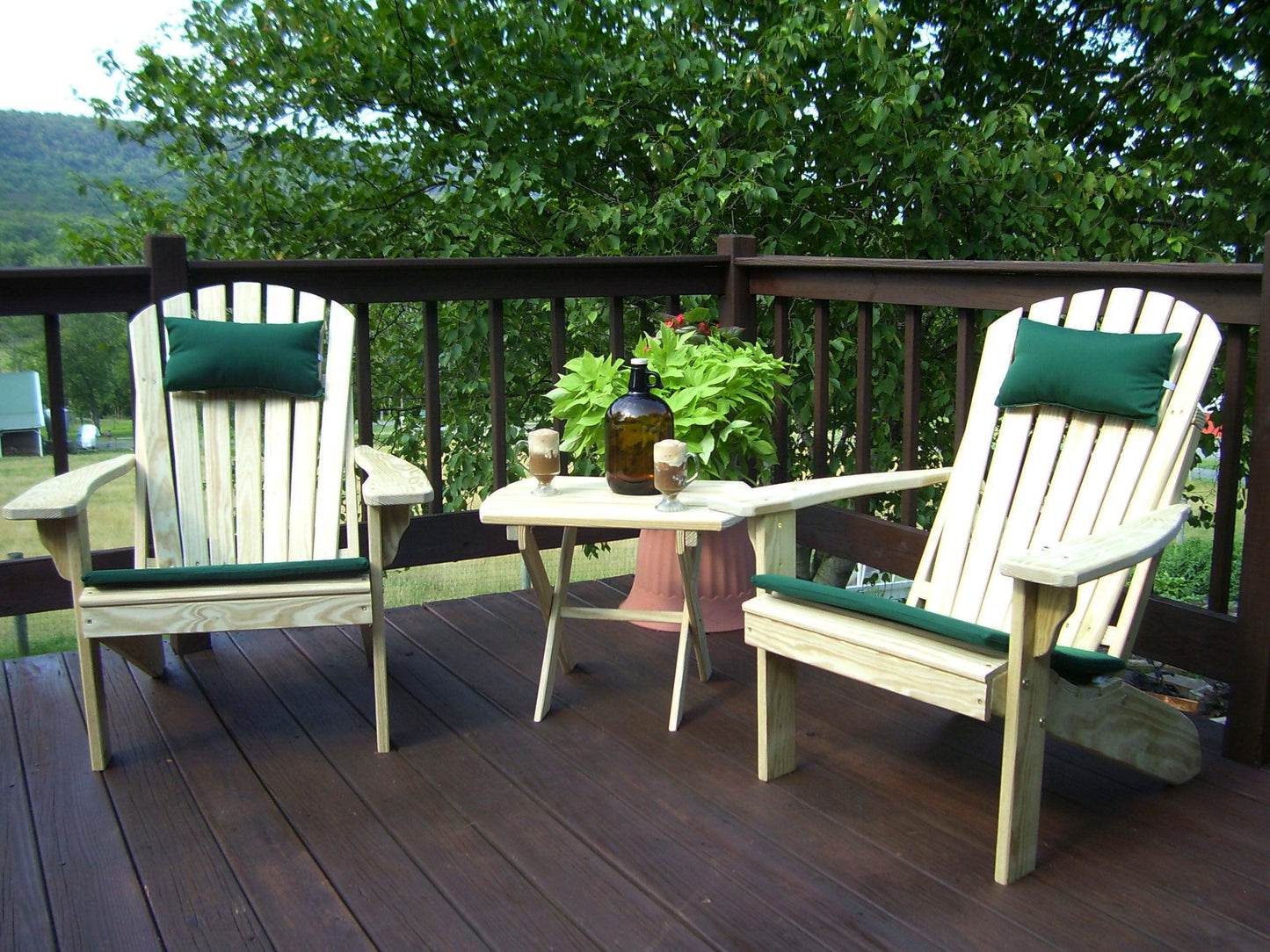 A&L Furniture Co. Amish Made Pressure Treated Fanback Adirondack Chair - LEAD TIME TO SHIP 10 BUSINESS DAYS
