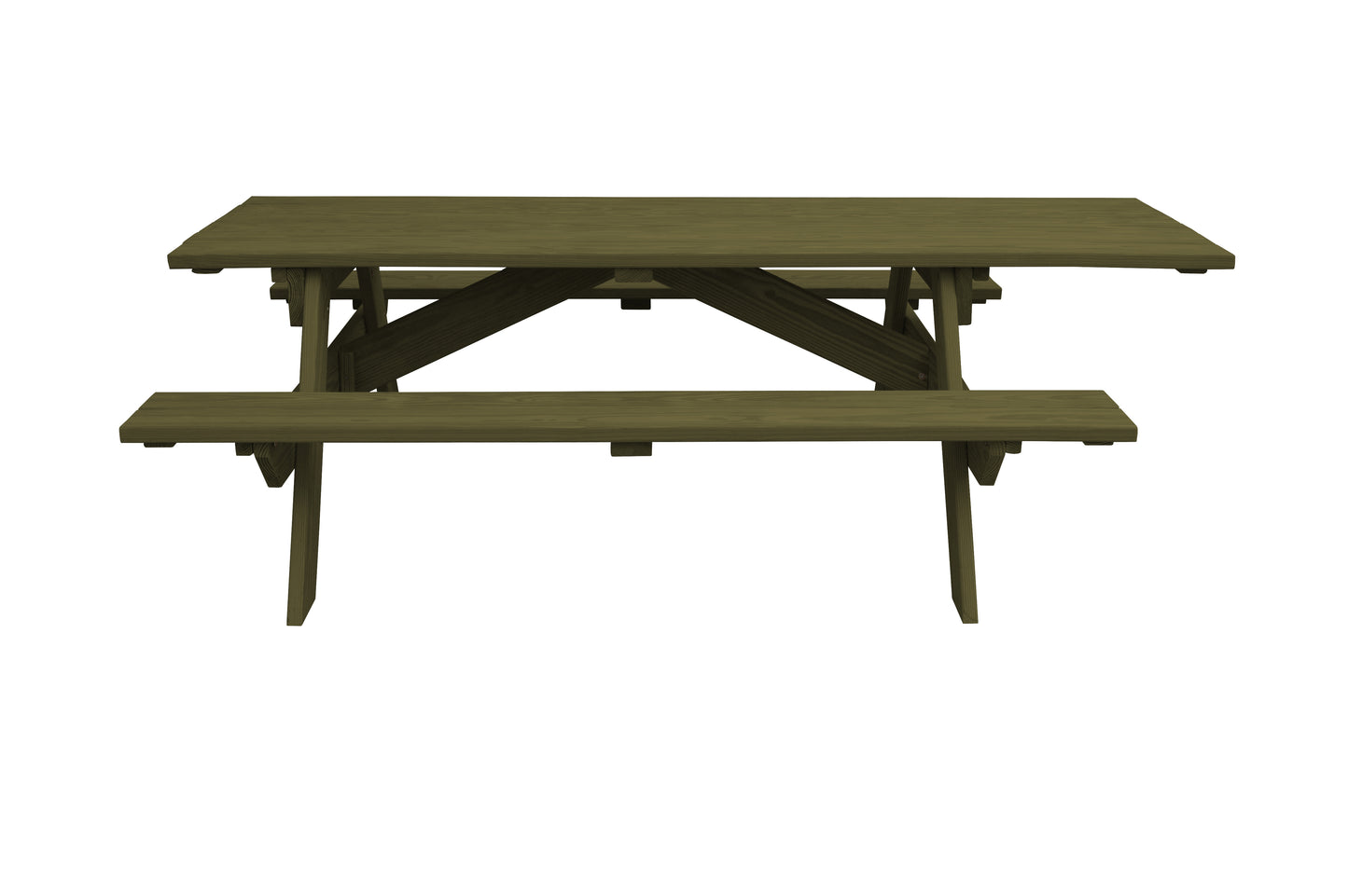 A&L Furniture Co. Heavy Duty ADA Compliant Commercial Pressure Treated Pine Park Picnic Table  - LEAD TIME TO SHIP 10 BUSINESS DAYS