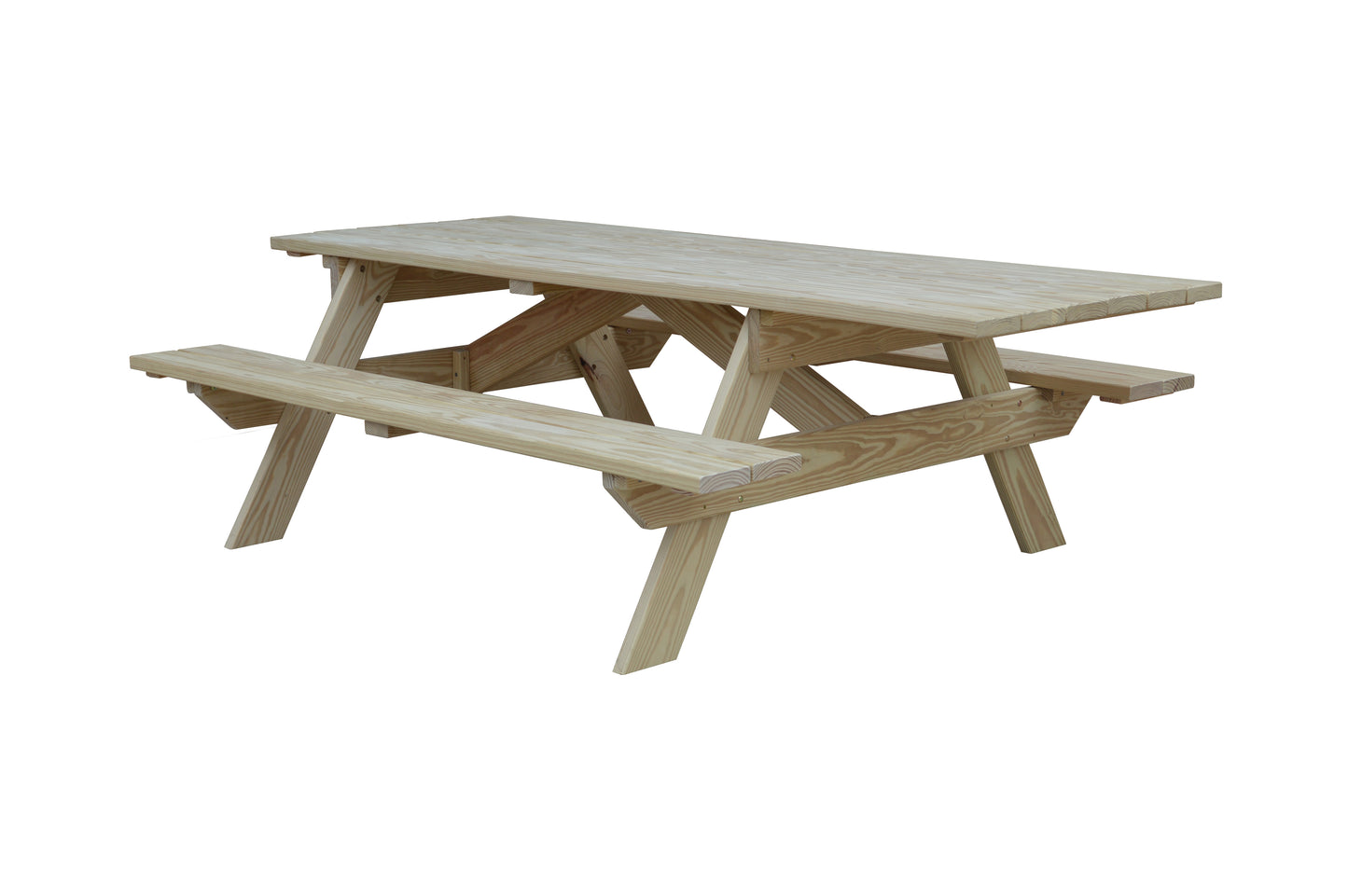 A&L Furniture Co. Heavy Duty ADA Compliant Commercial Pressure Treated Pine Park Picnic Table  - LEAD TIME TO SHIP 10 BUSINESS DAYS