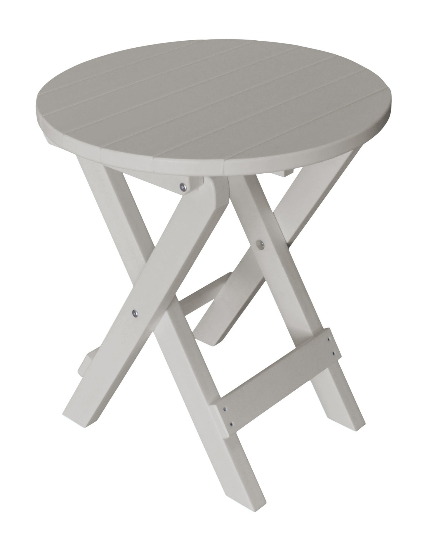 Bryton Park Poly Furniture Recycled Plastic Round Folding Bistro Table - LEAD TIME TO SHIP 10 BUSINESS DAYS