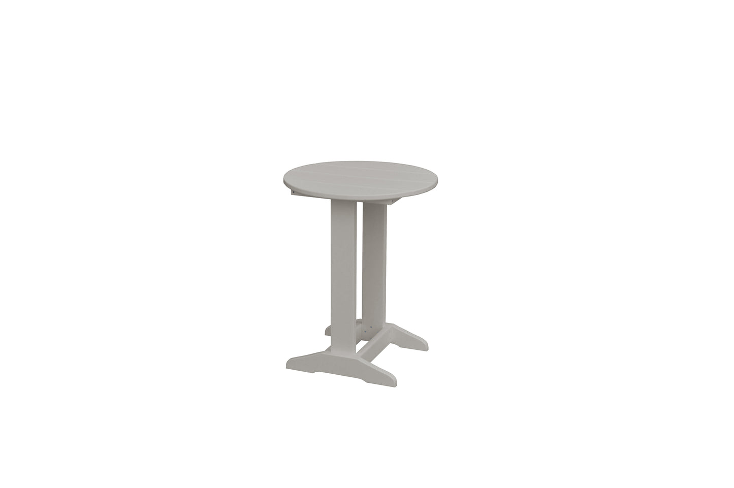 Bryton Park Poly Furniture Recycled Plastic Round Balcony Side Table (PAIRS W/ COUNTER HEIGHT FURNITURE) - LEAD TIME TO SHIP 10 BUSINESS DAYS