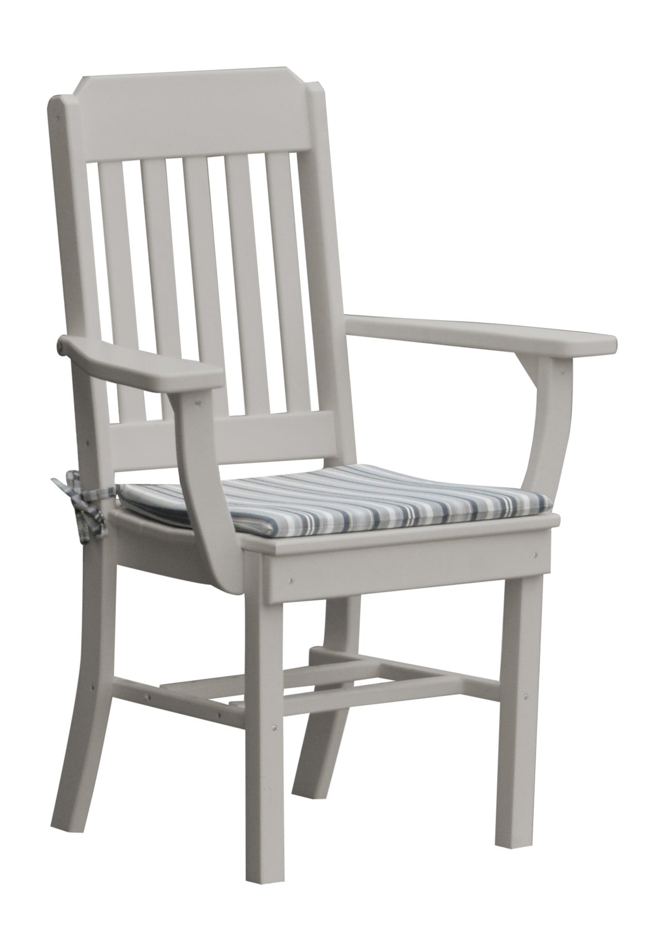 Bryton Park Poly Furniture Recycled Plastic Traditional Dining Chair w/ Arms - LEAD TIME TO SHIP 10 BUSINESS DAYS
