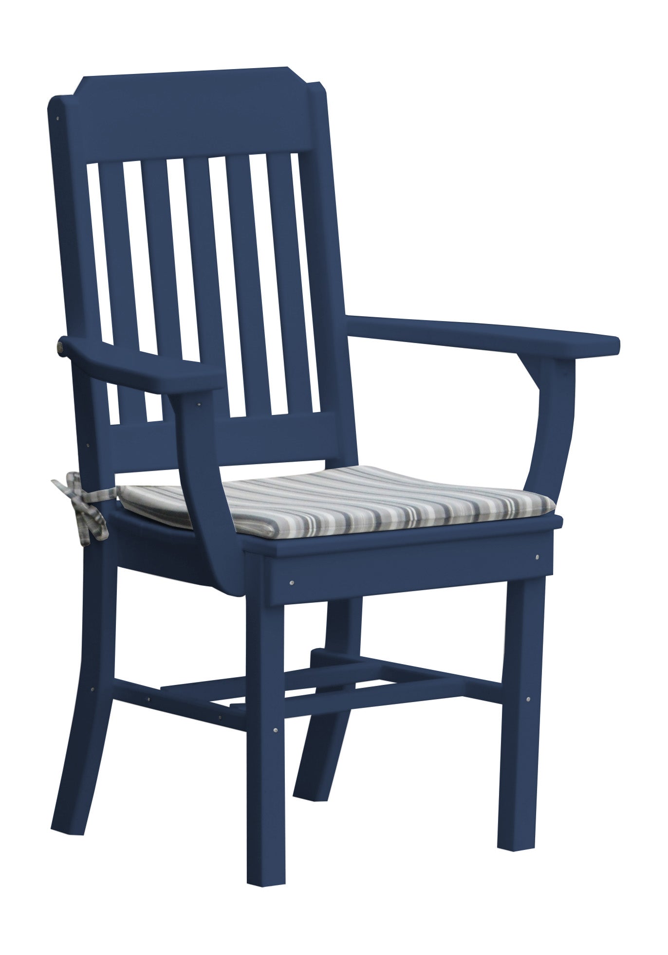 Bryton Park Poly Furniture Recycled Plastic Traditional Dining Chair w/ Arms - LEAD TIME TO SHIP 10 BUSINESS DAYS