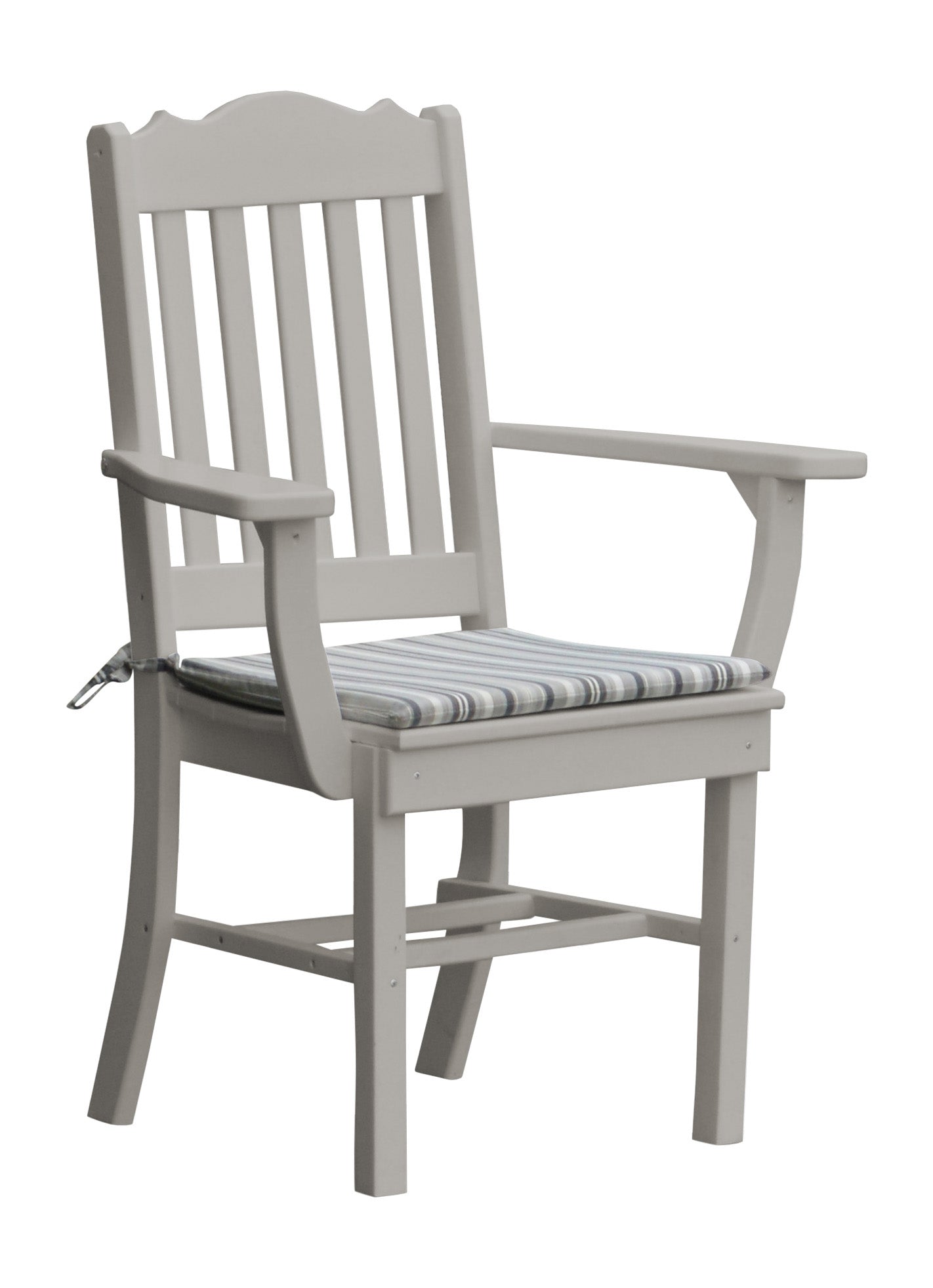 Bryton Park Poly Furniture Recycled Plastic Royal Dining Chair w/ Arms - LEAD TIME TO SHIP 10 BUSINESS DAYS