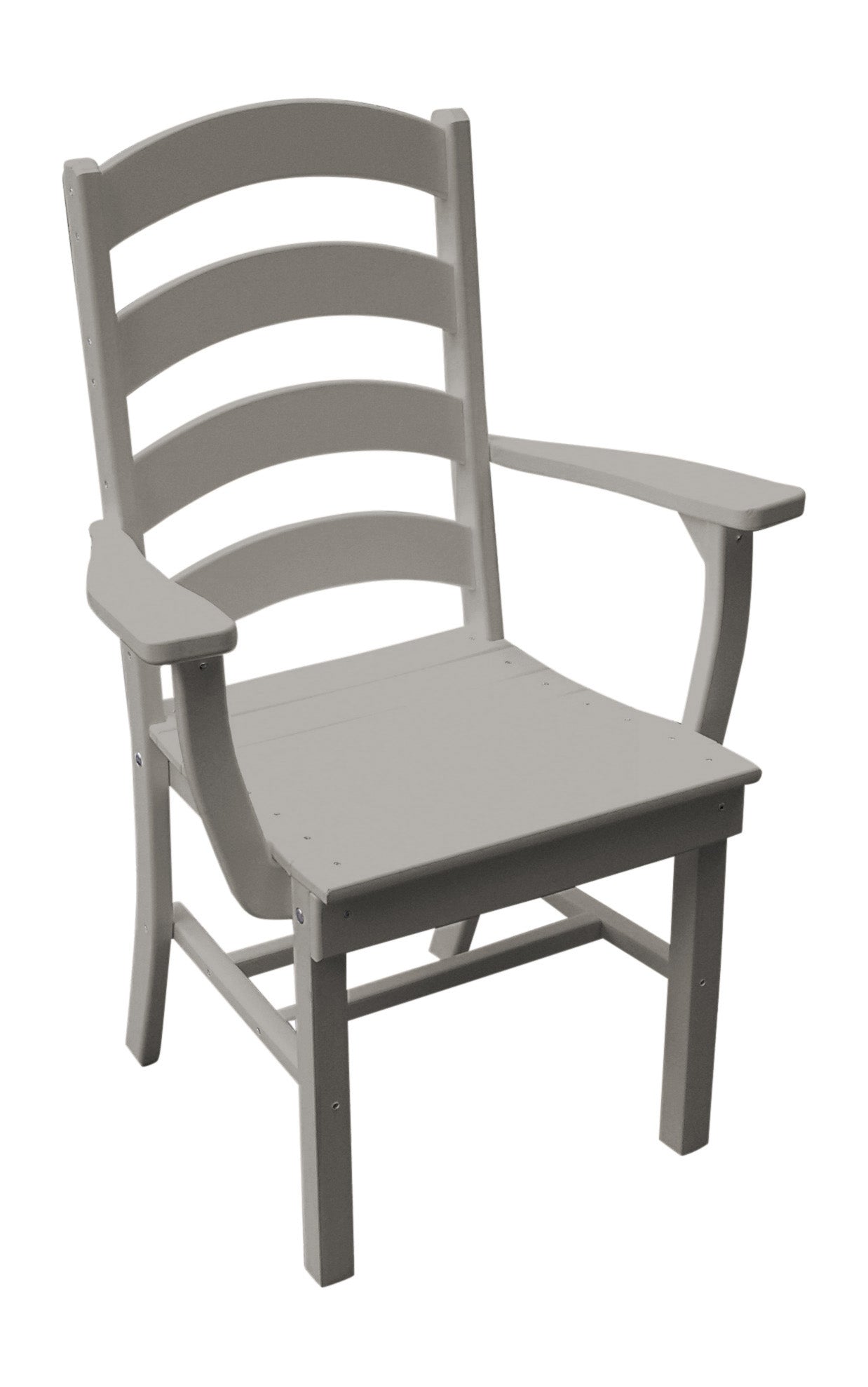 Bryton Park Poly Furniture Recycled Plastic Ladderback Dining Chair w/ Arms - LEAD TIME TO SHIP 10 BUSINESS DAYS