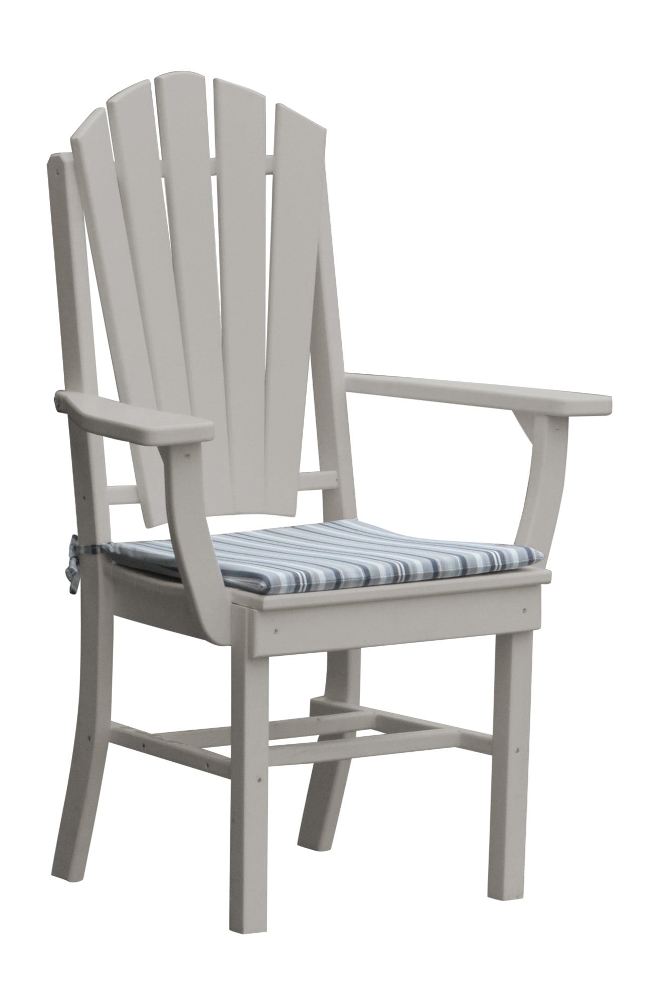 Bryton Park Poly Furniture Recycled Plastic Adirondack Dining Chair w/Arms - LEAD TIME TO SHIP 10 BUSINESS DAYS
