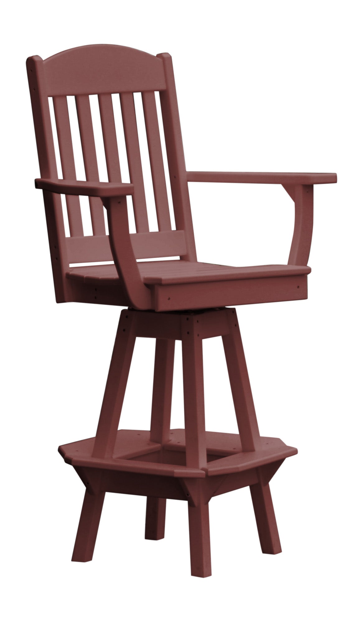 Bryton Park Poly Furniture Recycled Plastic Classic Swivel Counter Chair w/ Arms (COUNTER HEIGHT) - LEAD TIME TO SHIP 10 BUSINESS DAYS